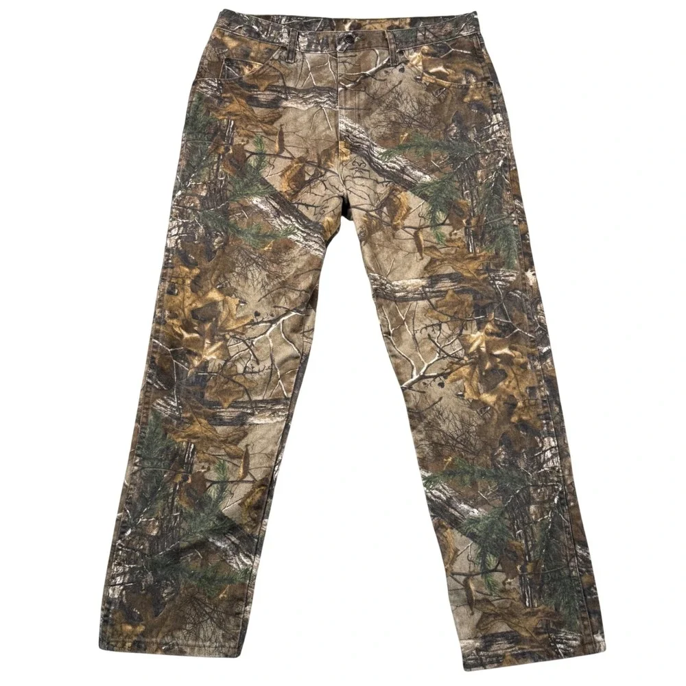 Vintage Y2K Wrangler Pro Gear Camo Jeans Mens 38x32 Realtree Denim Relaxed Fit